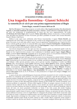 Una tragedia fiorentina - Gianni Schicchi