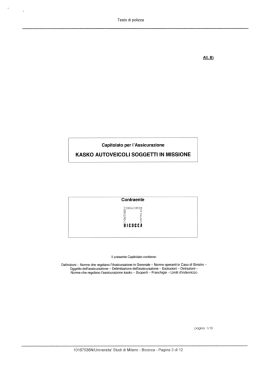 kasko aut&ugrave;veicoli soggetti in m&igrave;ssicdne - University of Milano