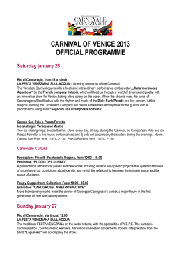 carnival of venice 2013 official programme