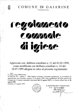 regolamento ( . comunale di igiene