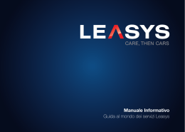 Manuale Informativo Guida al mondo dei servizi Leasys