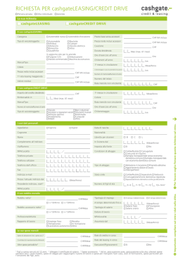 RICHIESTA PER cashgateLEASING/CREDIT DRIVE