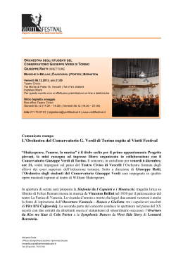 L`Orchestra del Conservatorio G. Verdi di Torino