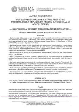 Bando - Università di Macerata