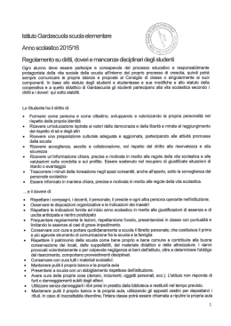 regolamento diritti e doveri scuola elementare
