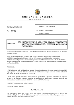Determinazione n. 25/DL/2012 - Comune di Cassola