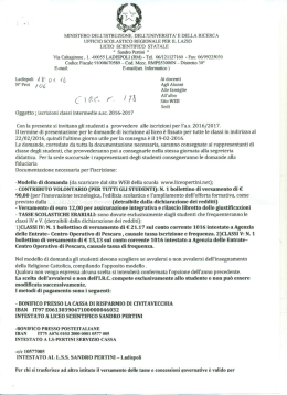 Iscrizioni classi intermedie