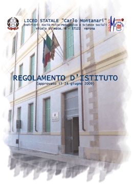 Nuovo regolamento di istituto