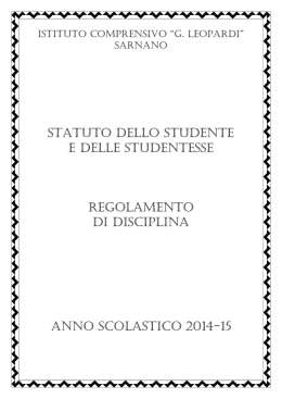 Statuto degli studenti e delle studentesse 2014.15