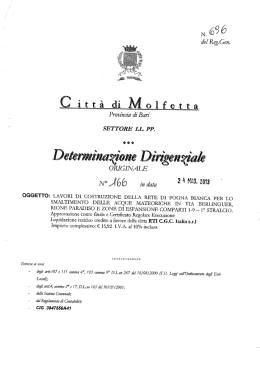 Scarica Allegato - Comune di Molfetta