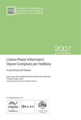 Listino Prezzi Informativi Opere Compiute per l`edilizia