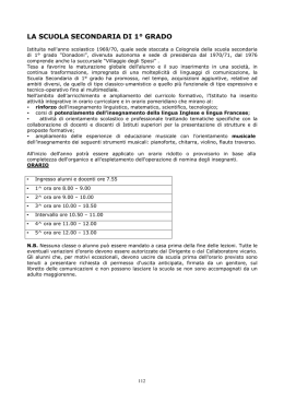 la scuola secondaria di 1&deg; grado