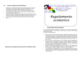 Regolamento scolastico - Istituto salesiano Don Bosco