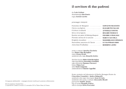 il servitore di due padroni - Emilia Romagna Teatro Fondazione