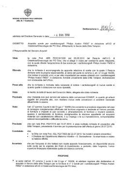 Page 1 ASL NĖ. 7 Carbornia Defiberazione n. adottata dal Direttore