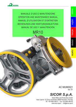 SICOR SpA - LIFT COMPONENTS