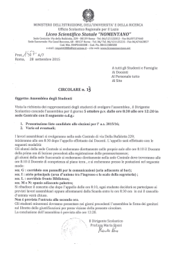 CIRCOLARE n. 13 - Liceo Scientifico Nomentano