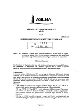 deliberazione del direttore generale