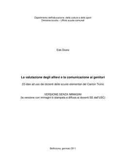 La valutazione degli allievi e la comunicazione ai