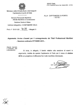 ALLA CAPITAN ERiE Dl PORTO
