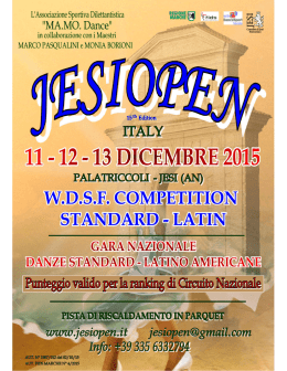 Volantino della competizione