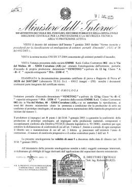 Omologa ministeriale - Emme Antincendio Srl