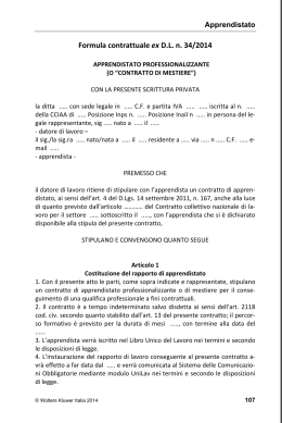 Formula contrattuale ex D.L. n. 34/2014