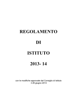 regolamento di istituto 2013- 14