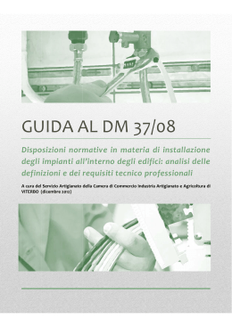 Guida al D.M. 37/08 - Confartigianato Imprese Viterbo