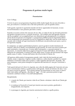 Istruzioni Agenda in PDF