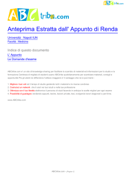 Anteprima Estratta dall` Appunto di Renda