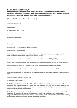 DPGR 21 ottobre 2013 n. 58/R Regolamento per