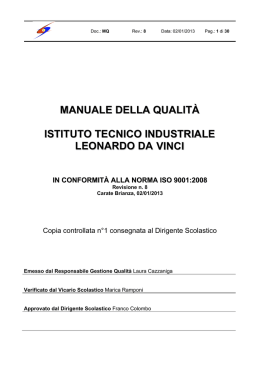 Manuale della Qualita - iis leonardo da vinci
