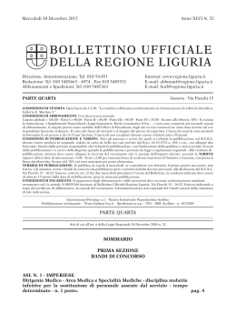 parte IV - Bollettino Ufficiale Regione Liguria