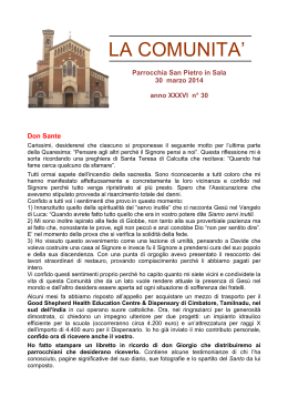 Informatore del 30 marzo 2014 - Parrocchia di san Pietro in Sala