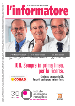 Informatore n.78 - Istituto Oncologico Romagnolo