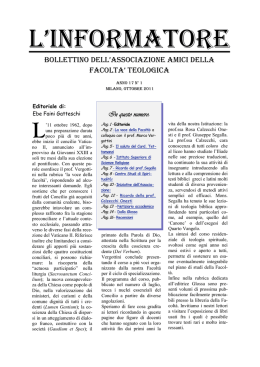 L`INFORMATORE - Facolt&agrave; Teologica dell`Italia Settentrionale