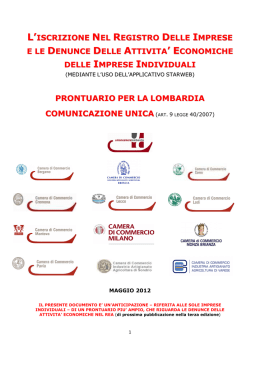 l`iscrizione nel registro delle imprese e le denunce