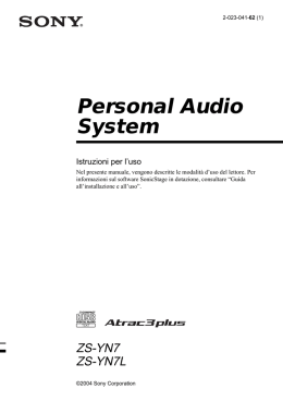 Istruzioni per l`uso