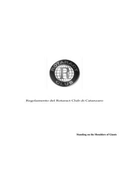 Scarica il regolamento - Rotary Club Catanzaro 1951