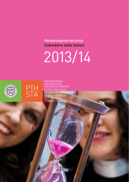 Vorlesungsverzeichnis Calendario delle lezioni