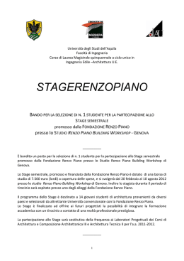 stagerenzopiano - Corsi di Studio di Ingegneria