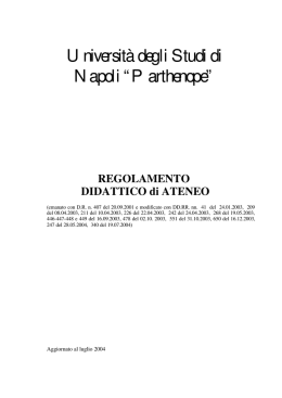 Parte generale - Università degli Studi di Napoli "Parthenope"