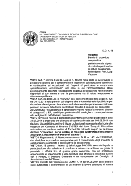 Visualizza il bando - Dipartimento di Chimica