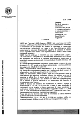 Scarica il Bando - Dipartimento di Chimica