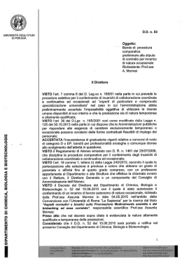 Scarica il bando - Dipartimento di Chimica
