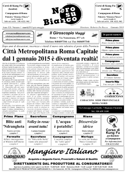 Città Metropolitana Roma Capitale dal 1 gennaio