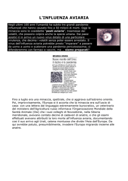 l`influenza aviaria