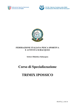 Trimix Ipossico - Club sommozzatori Rovigo