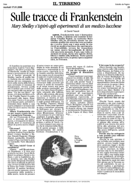 Sulle tracce di Frankenstein